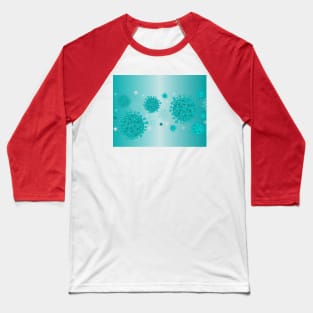 Green turquoise corona virus infection vector Baseball T-Shirt